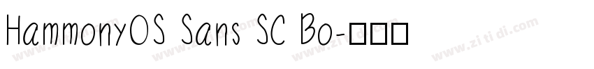 HammonyOS Sans SC Bo字体转换